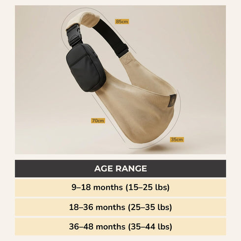 LizaBloom 1544 lbs Baby Sling Carrier, Toddler Carrier with Adjustable Padded Shoulder Straps, Non-Slip Support