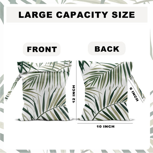 DHKG 12x10 Inch, Wet Dry Bag Wet Bag for Swimsuit, Travel, Beach, Pool, Diapers, Dirty Yoga Gym Clothes, Makeup Bags