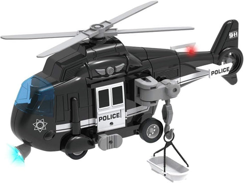 Liberty Imports Police Rescue Helicopter Friction Powered Toy Vehicle for Boys |