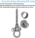 4 Heavy Duty Swing Hangers, 1500 LBS Permanent Anti Rust Bearing for Yoga Hammock Chair and Playground Accessories