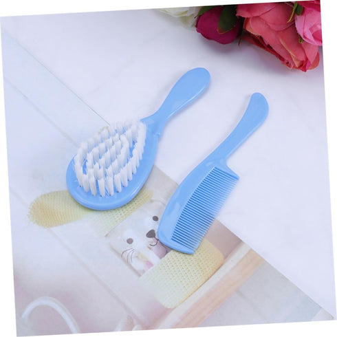 Set 6-Piece Sosoport Baby Hair Brush for Newborns Infant Comb and Massage Brush Kit Soft Silicone Baby Bath Supplies