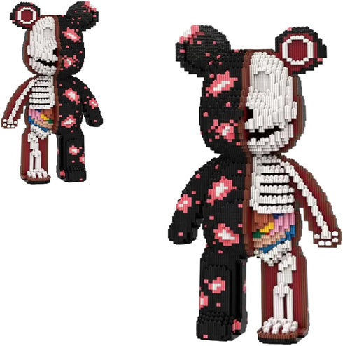 Before Christmas Teddy Skeleton Bear Micro Building Blocks Set(16.9inches) Christmas Ornaments Bear