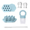 Generic Infant Food Feeder & Silicone Freezer Tray Combo | 2 Size Silicone