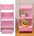 Dollhouse Flower Plants Rack, 3 Layers Hand Crafted Birch Wood Flower Shelf with Storage Drawer for Doll House