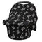 Metplus Baby Car Seat Cover - Infant Canopy Nursing Breastfeeding Cover for Stroller/Shopping Cart - Black Cactus