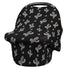 Metplus Baby Car Seat Cover - Infant Canopy Nursing Breastfeeding Cover for Stroller/Shopping Cart - Black Cactus