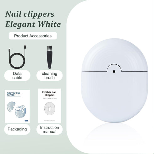 Jocaluyia 2 2 1 Trimmer Electric Automatic Nail Clipper with Light & Speeds, USB Rechargeable Safety Fingernail Cutter