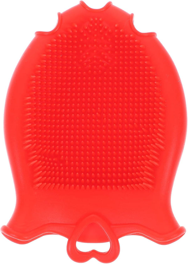 FRCOLOR Baby Head Scrubber Soft Silicone Baby Bath Scalp Brush Massage Flower