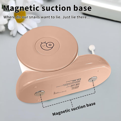 Dimmable 800mAh Cute Snail Night Light | Magnetic Base Bedside Lamp | Long-Lasting Soft Light |USB Rechargeable Timer