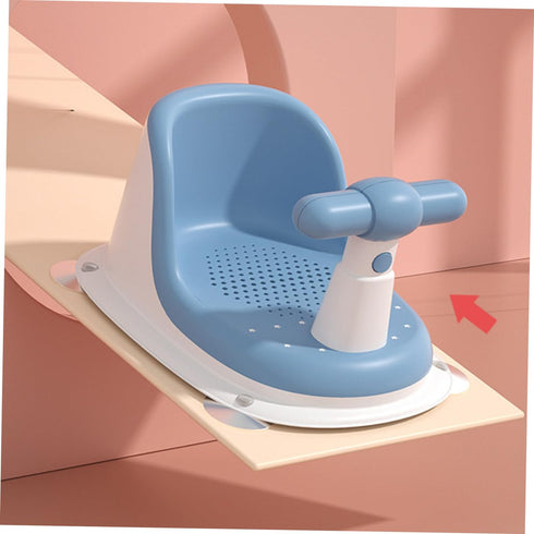 Bathtub Seat with Backrest Support for Bathing Non-Slip Shower Chair for Newborns and Easy to Maintain Light Blue Bath