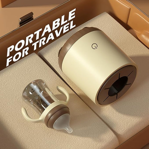 COUEMT Breast Milk Pitcher - Brown - Adjustable Baby Bottle Maker Formula Machine Even Milk Mix for Less Bubbles/Pumps