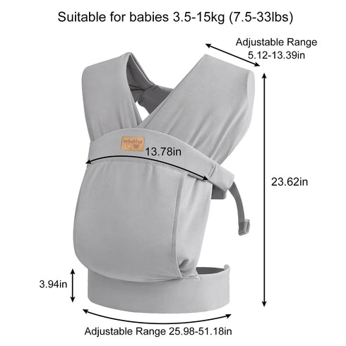 Baby Wraps Carrier Sling, Baby Carrier for Newborns and Toddlers,Skin-Friendly and Soft Front BabyCarrier Wrap Perfect