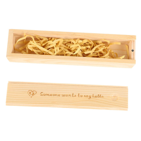 ORFOFE Natural Wood Pregnancy Test Keepsake Box Elegant Storage for Pregnancy Tests