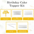 Money Cake Pull Out Kit Includes 1 Money Box, 1 Plastic Roll, 50 Transparent Bags, and Happy Birthday Cake Topper