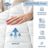 Abstract Waterproof Mini Crib Mattress Protector - Quilted Fitted Cover for Bassinet, 24" x 38" Mini Crib, White