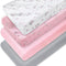 Changing Pad Cover for Girls 4 Pack, Comfy & Breathable Changing Table Cover for 32''x16" Changing Table Pads