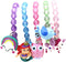 5pc Mermaid Bracelet Set - Unicorn Jewelry for Little Girls, Teens, Kids Party Favor Pretend Play