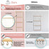 Headband Holder - Macrame Bow Organizer for Baby Girl with 48 Metal Hooks, 6 Slings & Wooden Bead