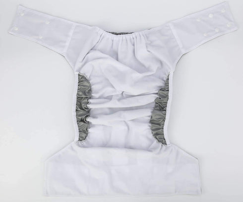 JOBEBE (Grey-3PCS) Adult Cloth Diaper Cover Nappy Reusable Washable Adjustable for Disability Incontinence Person