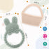 Set, Easter Bunny Teether Bunny, Carrot, Chicken, Rattle Egg & Easter Basket Baby Teething Toys Easter Teethers Toys