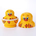 10 Pcs Wooden Yellow Duck Handmade Russian Nesting Dolls Toys, Cute Lovely Animal Matryoshka Stacking Dolls Home Decor