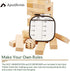 ApudArmis Giant Tumble Tower, 54 PCS Pine Wooden Stacking Timber Game with 1 Dice Set