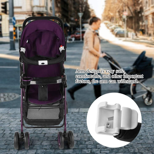 Baby Stroller Bumper Bar, Armrest Handle, Crossbar Accessories for Baby Carriage (Black)