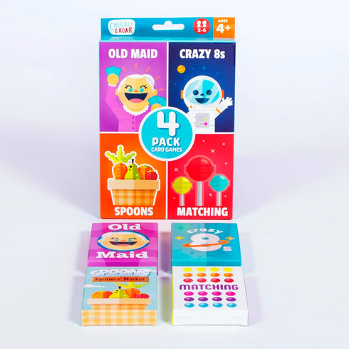 Chuckle & Roar - Classic Card Games 4pk for Family Game Night, Ages 4 and Up