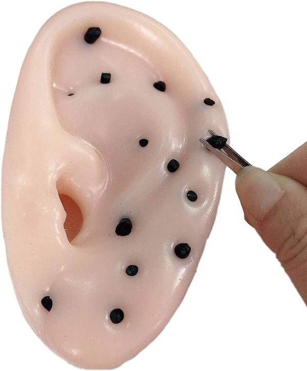 Novelty Ears Shaped Popping Pimples Toy, Decompression Blackhead Remover with Upgraded Tweezers