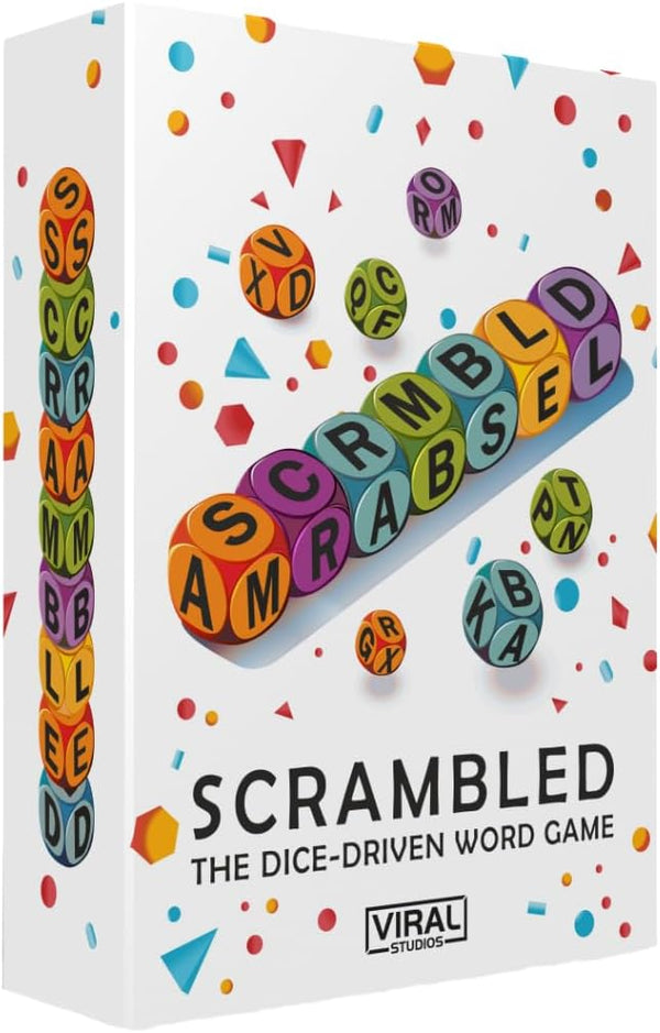 Viral Studios Scrambled The Dice-Driven Word Game Fast-Paced Party Game | Spell,