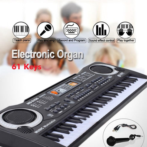 61 Keyboard Piano for Kids beginner Portable Electric Digital Piano Keyboards key Musical Instruments Toy w/Microphone
