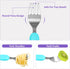 Lehoo Castle Toddler Fork and Spoon Set, 6pcs Safety Stainless Steel Utensils, Light Purple & Blue for Kids