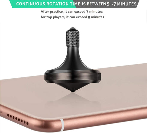 Precision Metal Spinning Top, Stainless Steel, Long Lasting Spin Exceeding 8 Mins, Perfect Balance EDC Toy (Pro