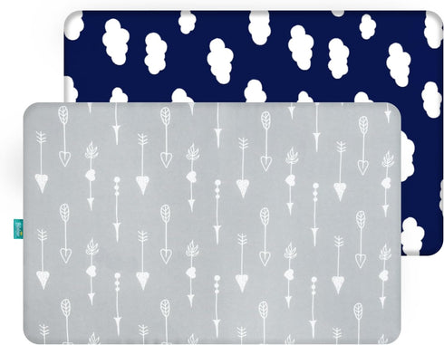 Pack and Play Sheets Fitted, 2 Pack Playard Sheet Fits for Graco
