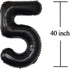 Black 50 Number Balloons, Giant Jumbo Foil Mylar for 50th Birthday Party Supplies