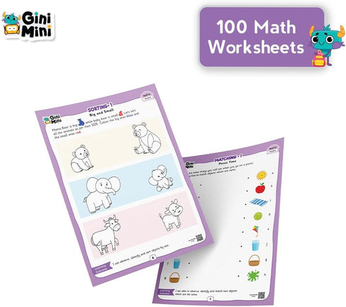 300 Nursery Worksheets (English, Maths, Science, & EVS) with Stickers for Ages 2-4, Fun Learning Activities