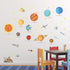 DECOWALL SG2-1501 The Solar System Kids Wall Stickers - Peel and Stick Removable Decals for Nursery