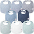 Muslin Baby Drooling Bibs 8 Pack, 100% Cotton Adjustable Bandana Bibs Gift for Teething Baby Girls Boys