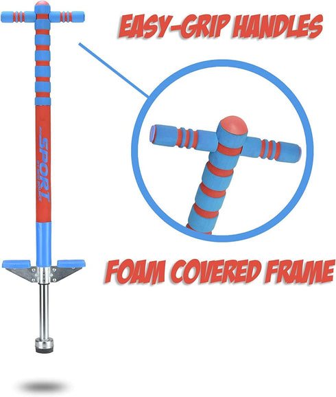 New Bounce Pogo Stick for Kids, Sport Edition, 40 to 80 Lbs, Quality Easy Grip for Hours of Fun