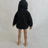 1/12 Scale Strong Man Action Figure Clothes, Men's Hoodie Clothing for 1:12 6inch Male Action Figure Doll (Black)