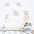 Runtoo Kids Elephant Wall Decal Art Stickers, Baby Nursery Bedroom Space Wall Décor