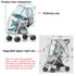 Dlmlemu Unisize Pet Stroller Rain Cover - Foldable Clear Protection for Snow, Wind & Rain, Suitable for Various