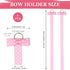 Bremorou 8 Pcs Bow Organizer for Girls Pink Bow Holder For Girls Hair Bows Baby Organizer For Baby Girl Hair