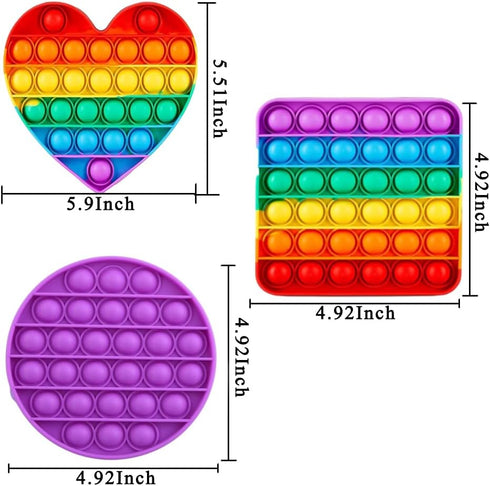 kapibarasensei 4 Set,Stress Random Pcs Fidget Toys,Push Pop Fidget Sensory Toys Relief Gifts for Kids & Adults,Pop Bulk
