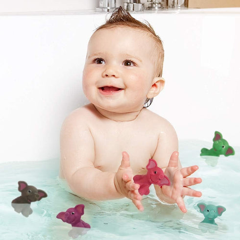 ArtCreativity Pack of 12 Rubber Water Squirting Elephants, Safe Bathtub and Pool Toys for Kids