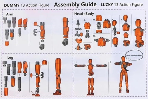 FoxVilla T13 13 3D 3D Titan13, Dummy 13 13 Assembly Completed Action Figure, Titan Printed Action Figure, Printed