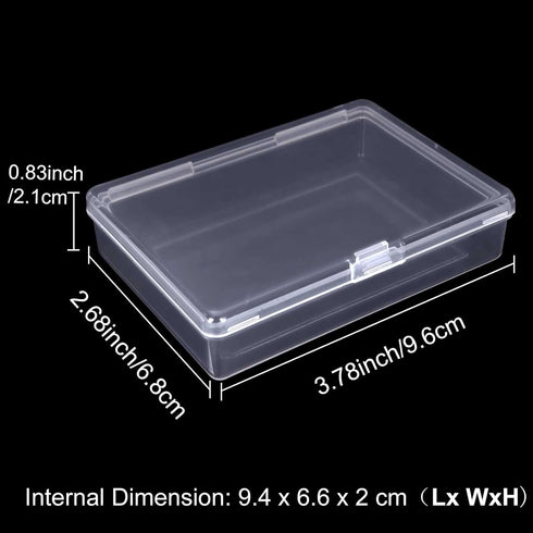 24PCS Plastic Playing Card Case Holder, Clear Storage Box for Standard Size Poker Cards, Snaps Closed (NO Cards)