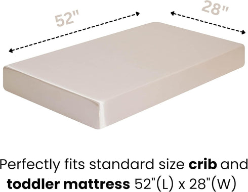2-Pack Satin Crib Sheets for Babies & Toddlers Soft, Gentle on Hair & Skin Fitted Satin Sheets for Crib or Toddler