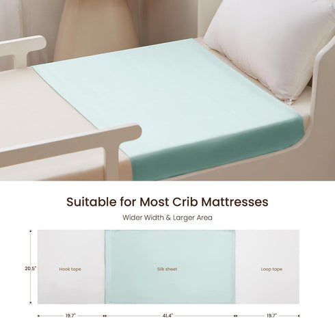 7A+ 100% Mulberry 41.4inch*20.5inch, THXSILK Grade Silk Crib Sleeve for Baby Hair Loss Prevention, Toddler Sheet