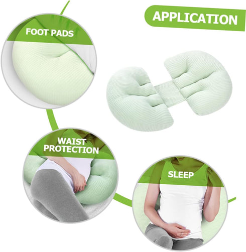 U-Shaped Pregnancy Pillow for Side Sleeping Multi-Functional Waist Support Cushion for Pregnant Women Abdominal